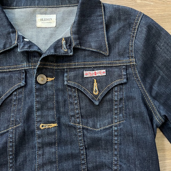 Hudson Signature Jean Jacket Denim Medium Dark Wash - Picture 4 of 10